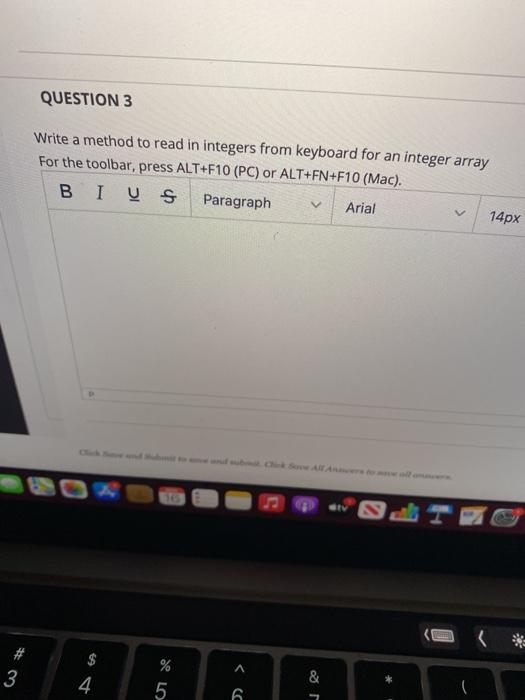  in java if answered please QUESTION 3 Write a method to