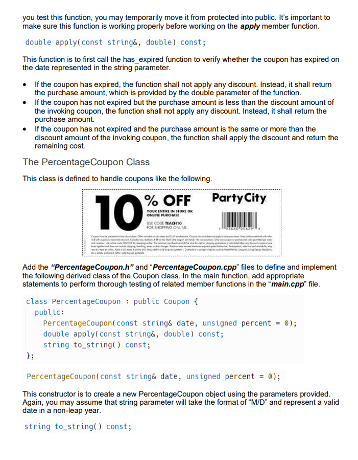 asked to process two different types of coupons and determine how they