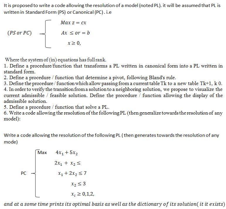  Please Provide Possible Solution . It is proposed to write a