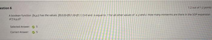 explain the answer with steps please estion 6 1.2 out of 12