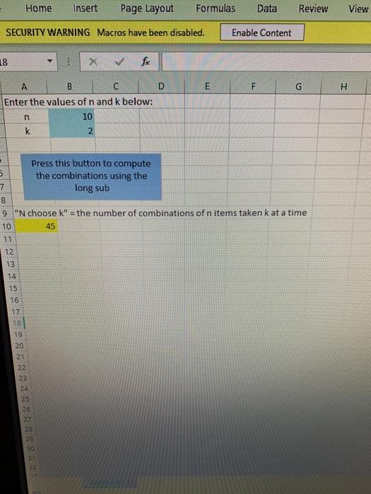 Create two functions - one to validate the input, one to compute