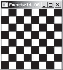 1. (Game: display a checkerboard) Write a program that displays a checkerboard