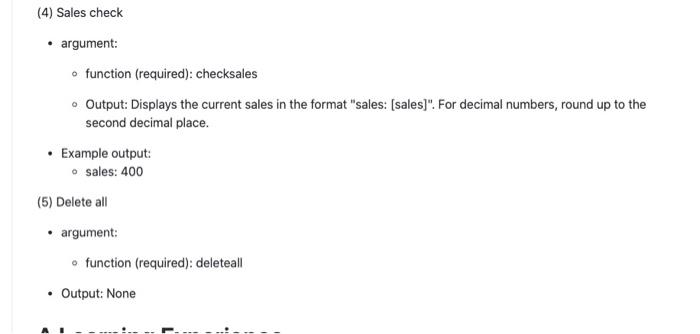 each arguments have the unexpected value, the output should be "ERROR". The