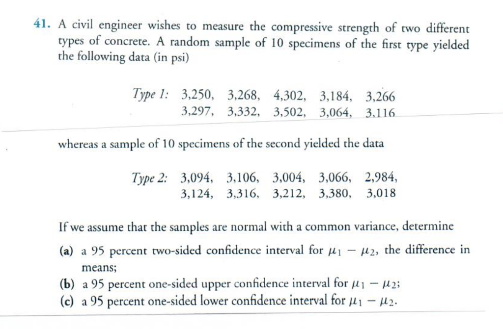 please explain your answer well and the formulas you use 41.