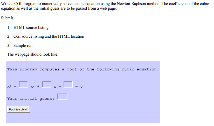 Write C program for the following: Write a CGI program to numerically