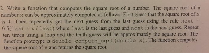 Function in C. Having trouble outputing correct number What i have************************************************ double