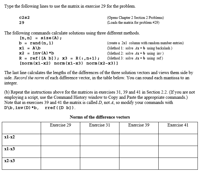 29, 31, 39 and 41 in Section 2.2. For each of these,