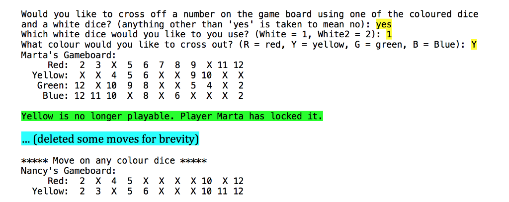 you marked of say the 2, 3 and 6 on the red