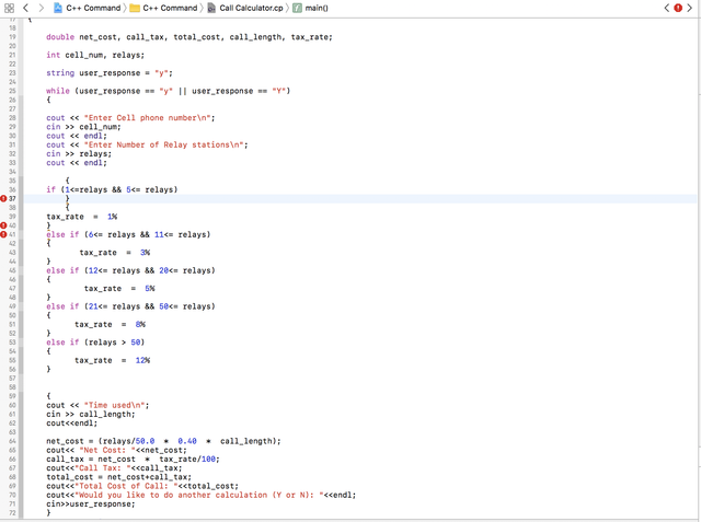  Hello I am working on a program that requires me to