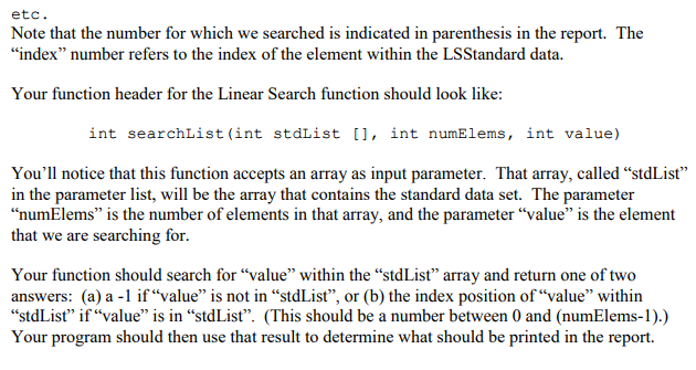 to locate a specific data item inside a list or collection of