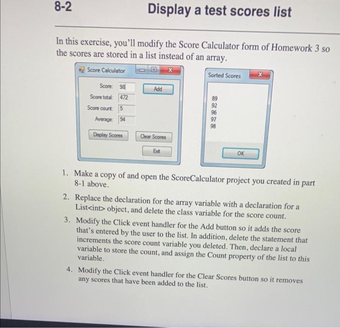 Need help with code in C#, thank you. In this exercise, you'll