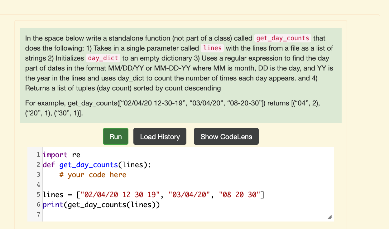 [Python] In the space below write a standalone function (not part of