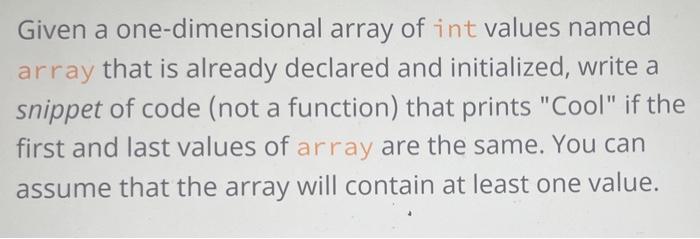 write a snippet of code (not a function) that prints the odd
