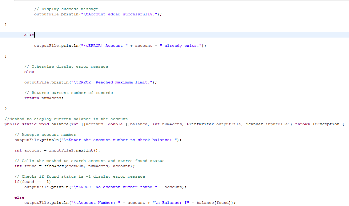 = new int [Max_Num]; double[] balance = new double [Max_Num] ; boolean