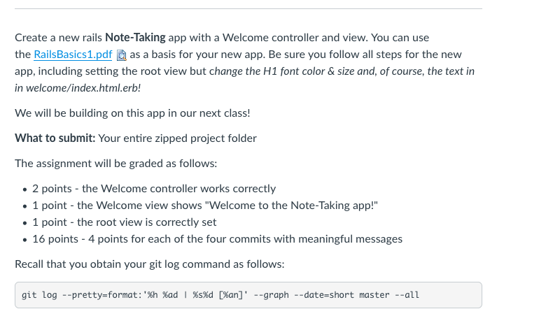 Create a new rails Note-Taking app with a Welcome controller and