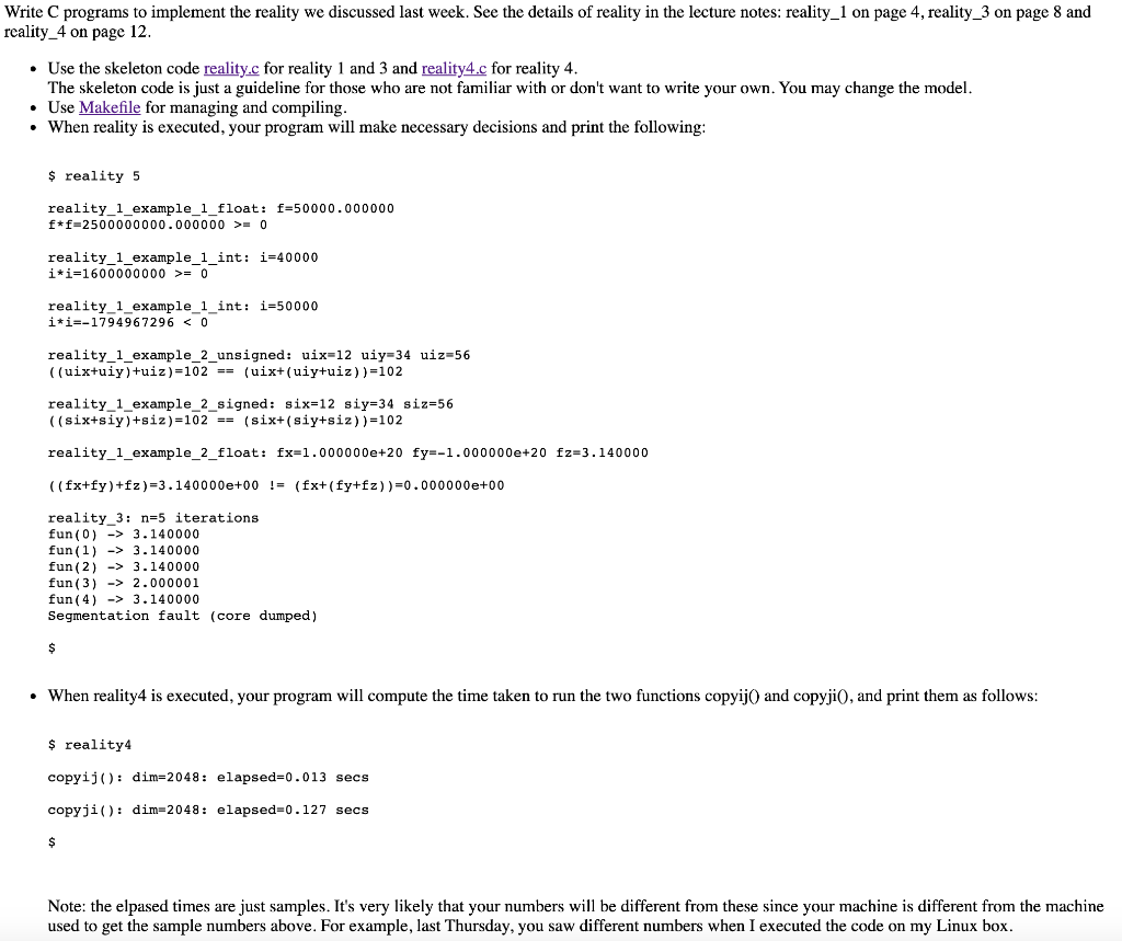 Make file reality.c #include #include void reality_1_example_1(); void reality_1_example_2(); void reality_3(); double