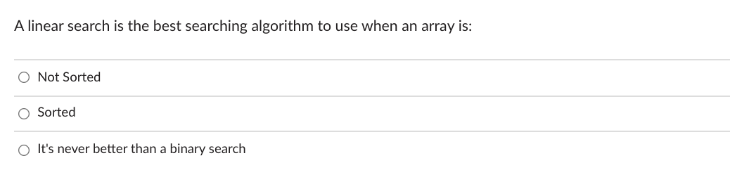 Sort O Both are equal The selection sort has a time complexity
