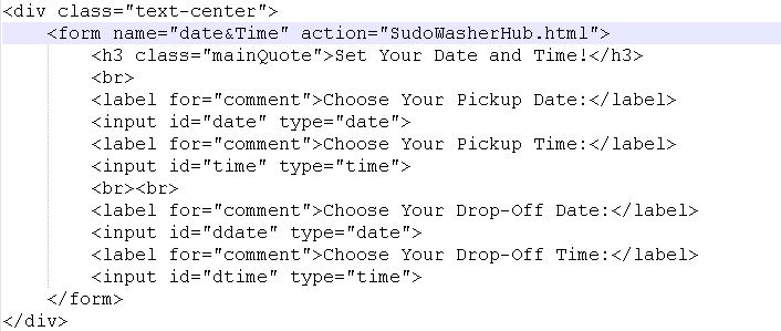 html code that are on one html page. When the form elements
