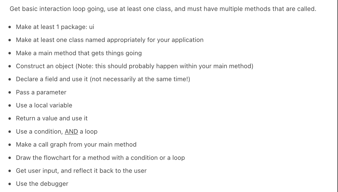 you are making a To Do list application, you might make the