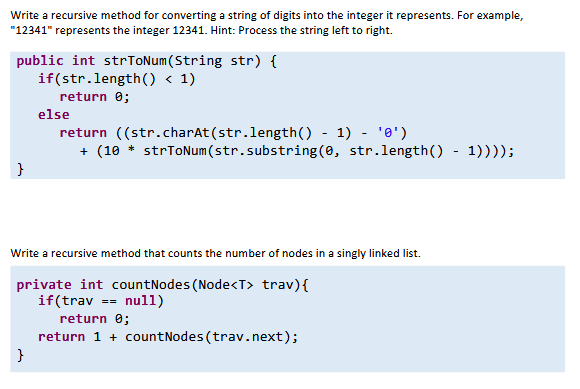 [JAVA] Please help me with writing methods for this assignment. The questions