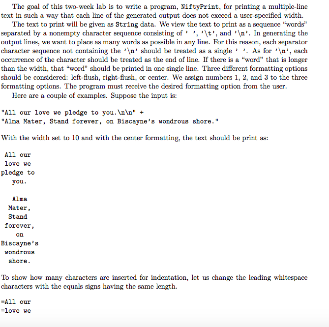 please write this program in java language! thank you :) The goal