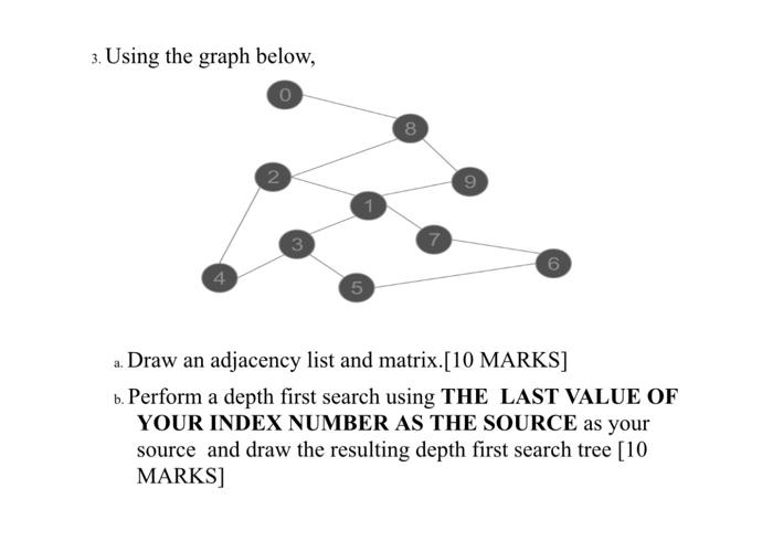  3. Using the graph below, o 8 2 9 3 7