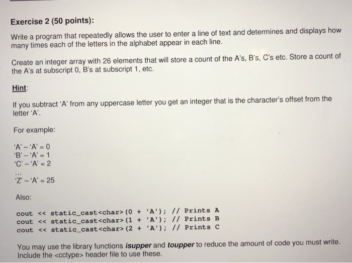  Must be in c++ programming. Instructions for what the functions should
