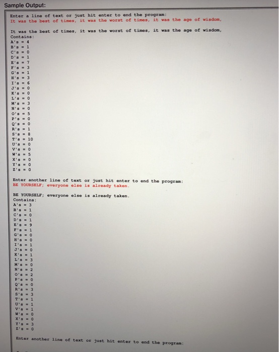 of the instructions. The program will keep looping until the user decides