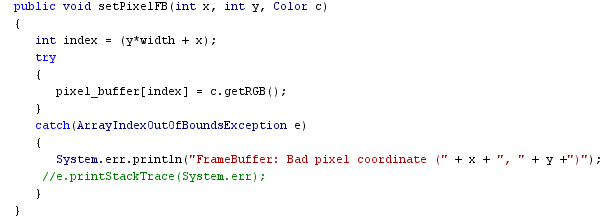 I would like to create an alternating checkerboard pattern in Java, preferably