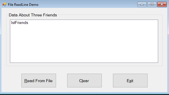 and read them back from the file. You may reuse the code