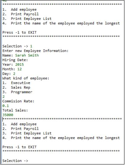 and determine which employee has been employed at the Company for the