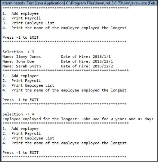 (set maximum size for now to be 10). Every employee will have