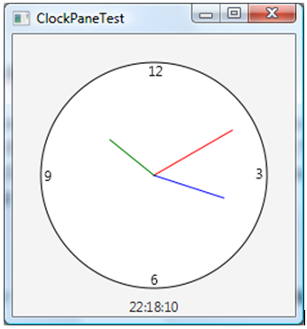 The following two source code files - ClockPane.java and ClockPaneTest.java - are