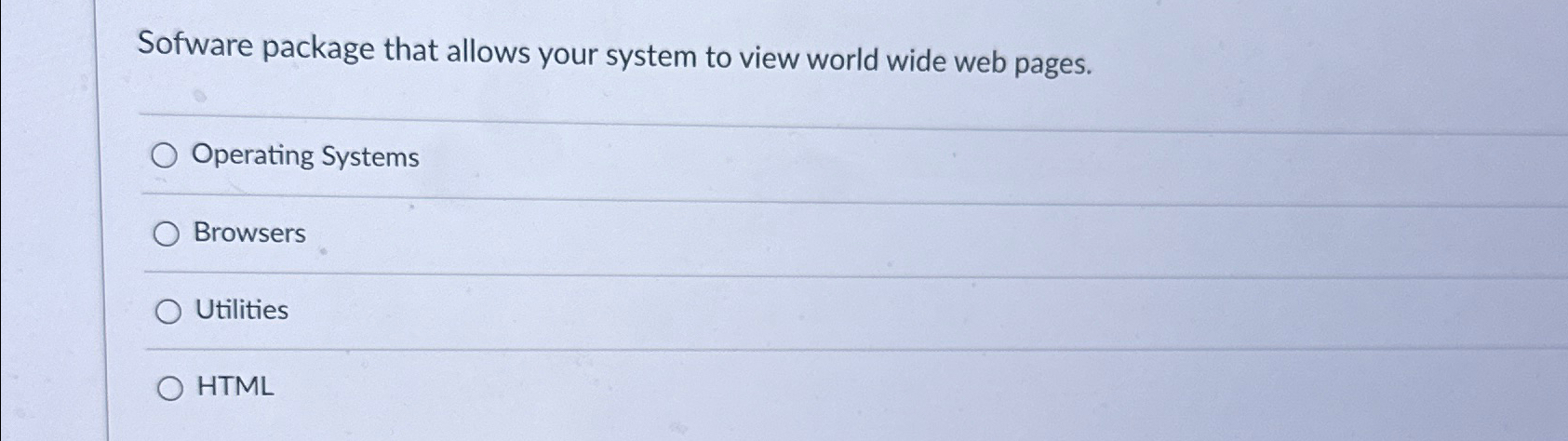  Sofware package that allows your system to view world wide web