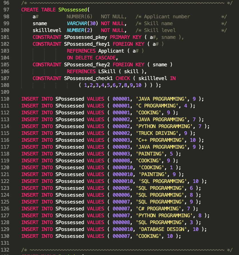 statements and Trigger statements. I would suggest your answer will include the