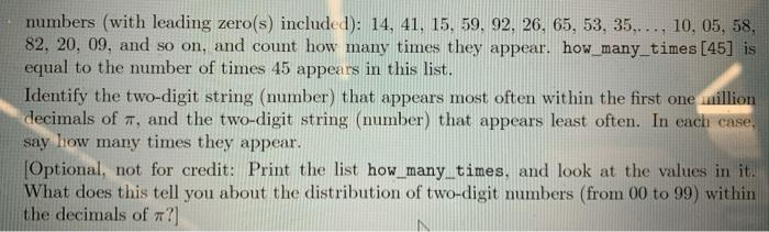 download the string which contains the first one million decimals of (thus,