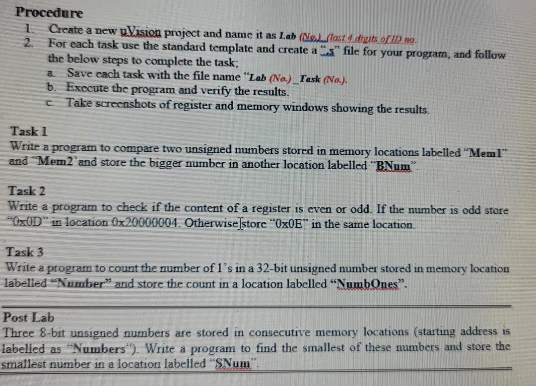  please solve all questions using keil uVision5 and provide me with