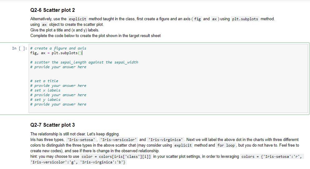 in coding area below in order to generate a single plot) 1-1: