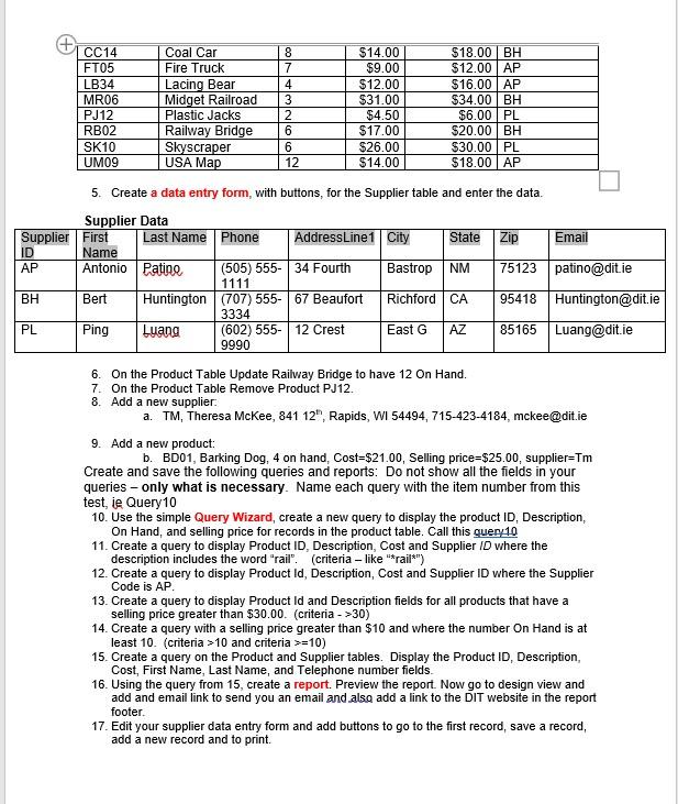 March 2021 1. Create a database in your HOME FOLDER, C-Database Systems
