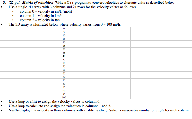  Write a C++ program to convert velocities to alternate units as