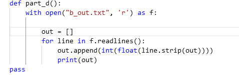 part_b(): with open("b_out.txt", 'W') as f: f.write("[") for i in range(1, 1025):