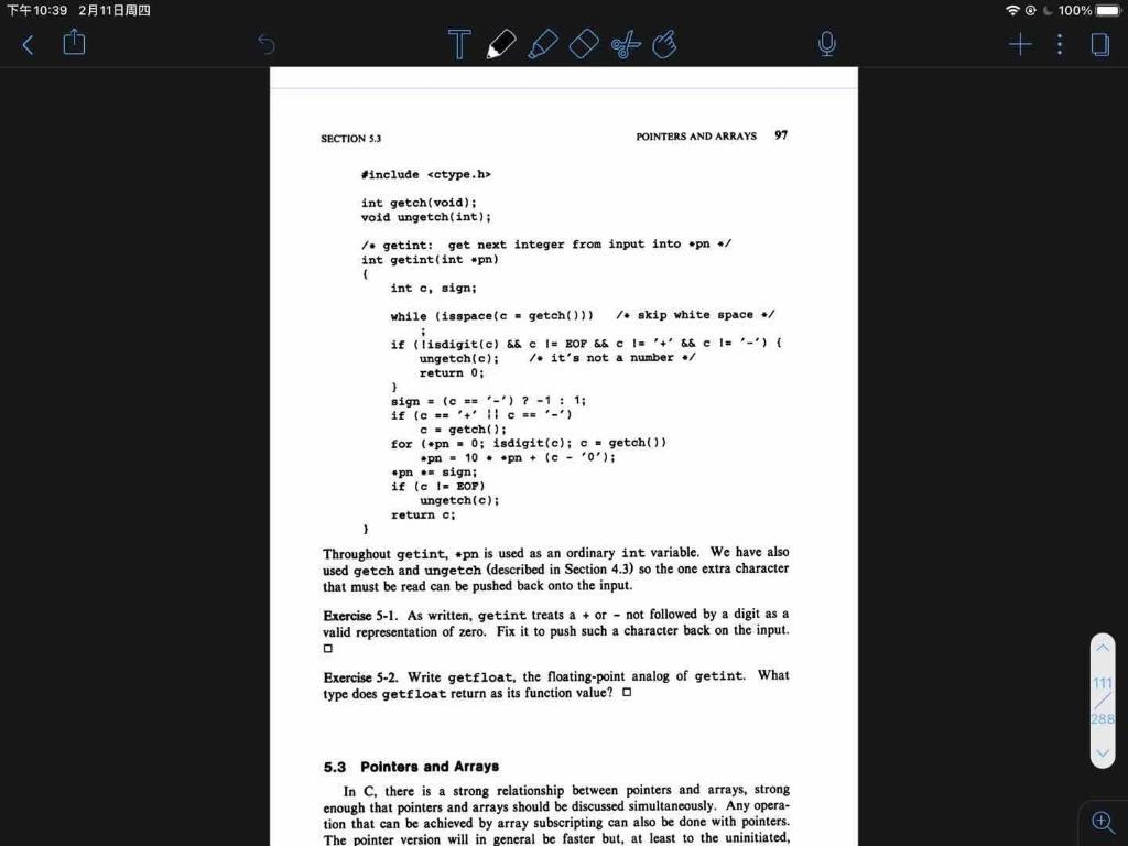 getfloat in C excise 2 only 7410:39 211429 @ 100% + SECTION