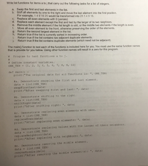 this is one program and the output is one the last page.