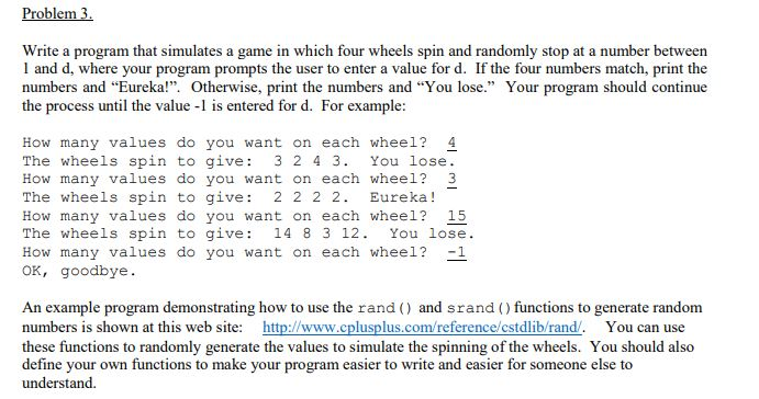 C++ Programming: Answer question 4. question 3 is just related to question