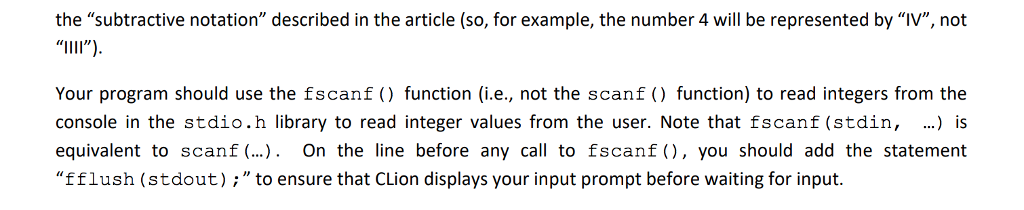 (e.g. "14") to Roman numerals (e.g. "XIV"). Your program should prompt the