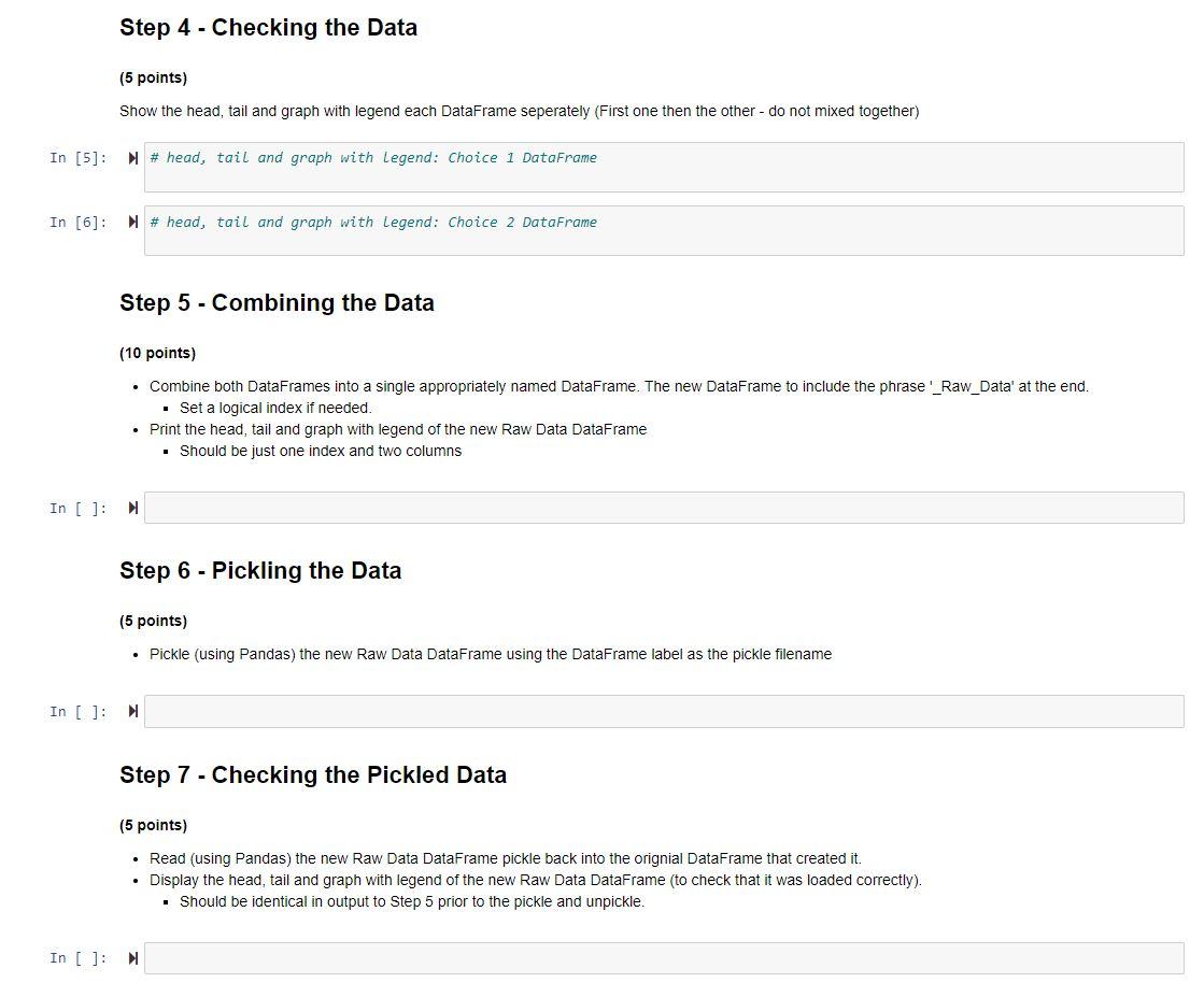 (5 points) Write All the imports needed for the Notebook in the