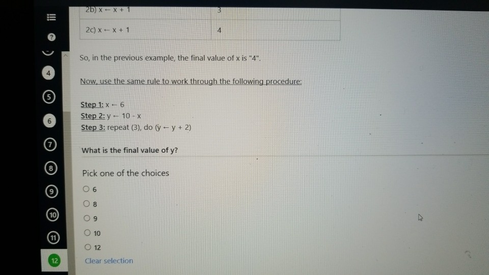 follow: 4 Rule 3: "repeat (t), do (2)" means "repeat z for