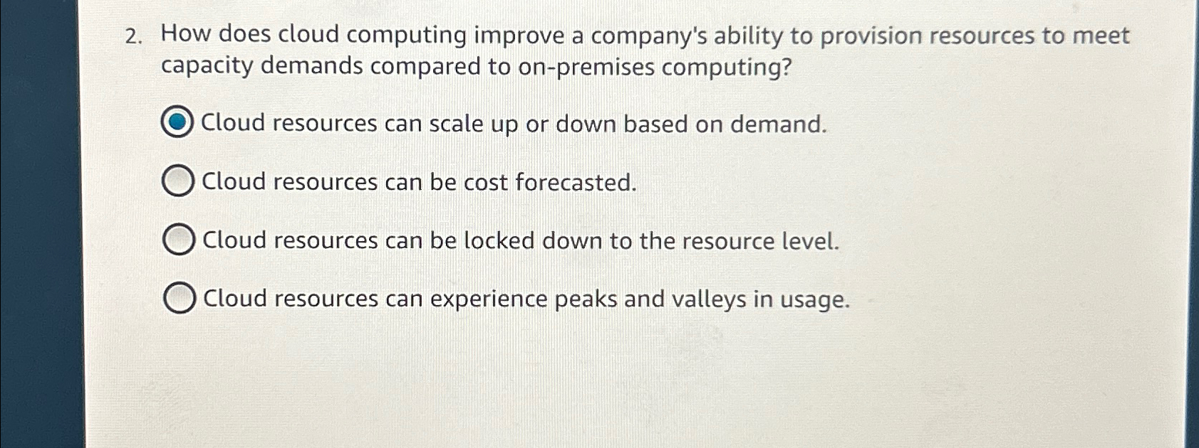  How does cloud computing improve a company's ability to provision resources