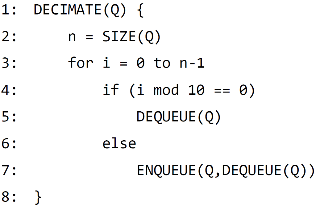 [Algorithms Design and Analysis] A standard (FIFO) queue maintains a sequence of