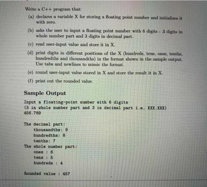  in C++ please. Write a C++ program that: (a) declares a